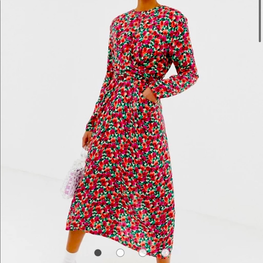 Ghospell midi dress in vintage floral